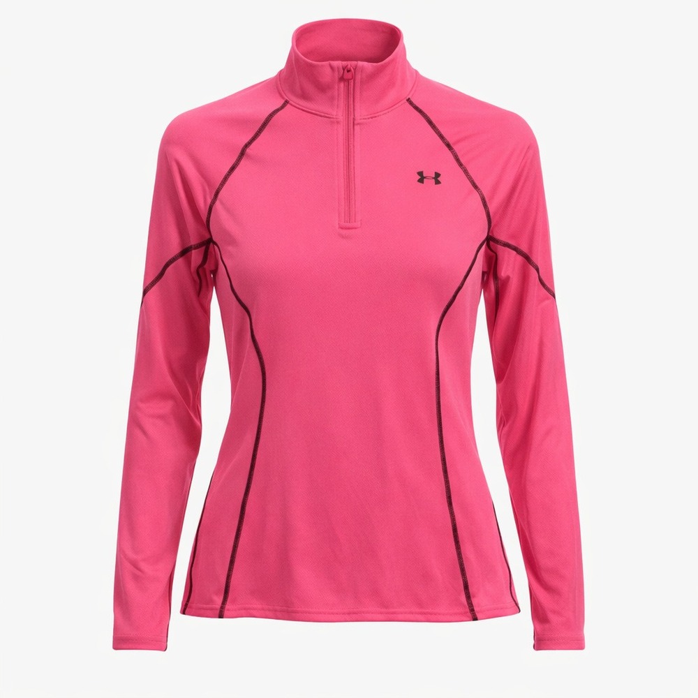 Under Armour ColdGear  Women's Size M Pink Half Zip Long Sleeve Athletic‎ Top